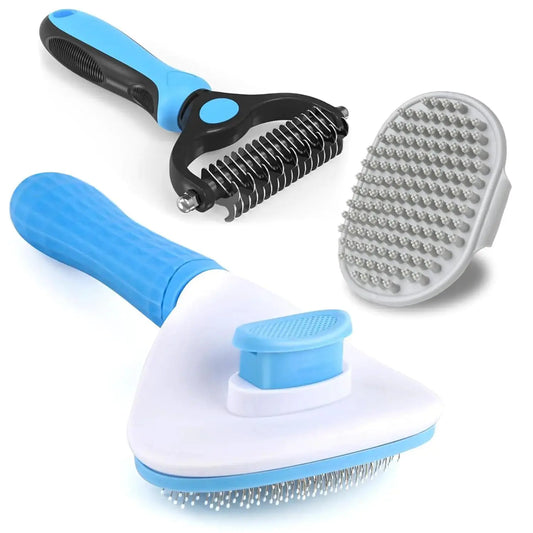 Kwispel Pro Grooming Trio – Self-Cleaning Brushes Pets univers confort
