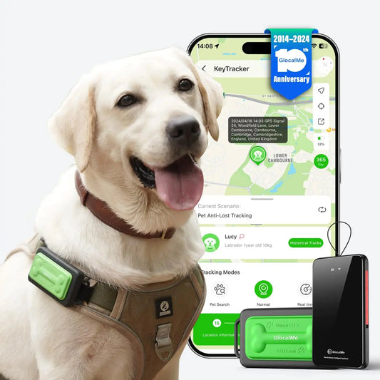 GlocalMe KeyTracker – Global GPS Pet Tracker, Real-Time & Waterproof Pets univers confort