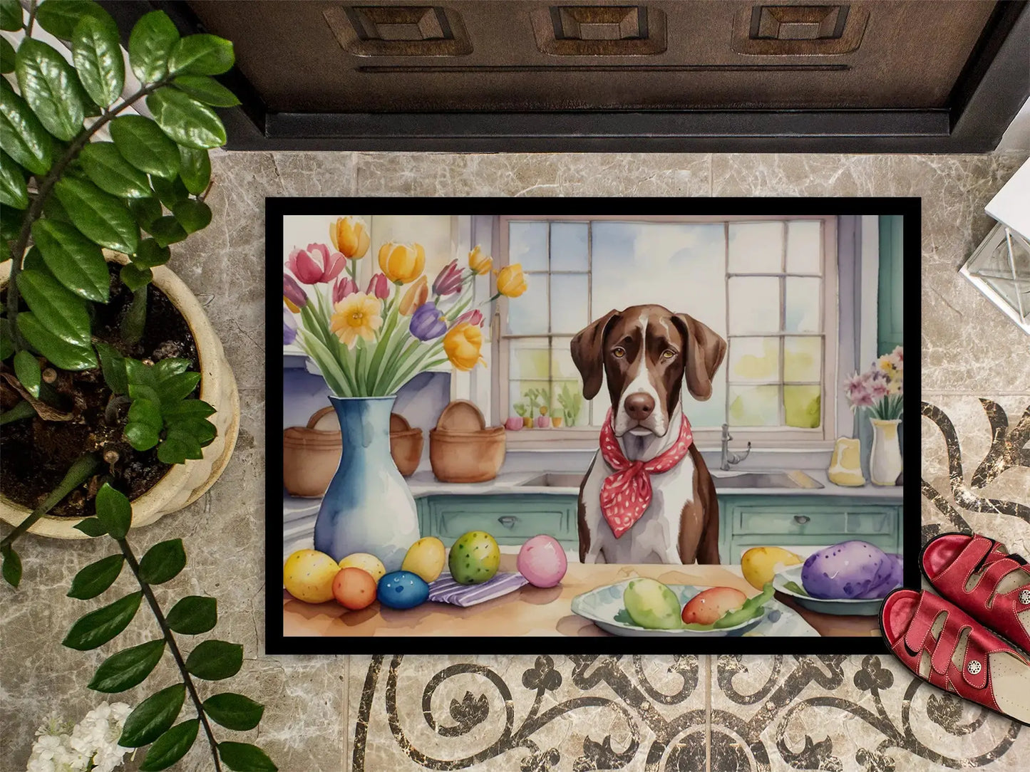 Decorating Easter Pointer Doormat Pets univers confort
