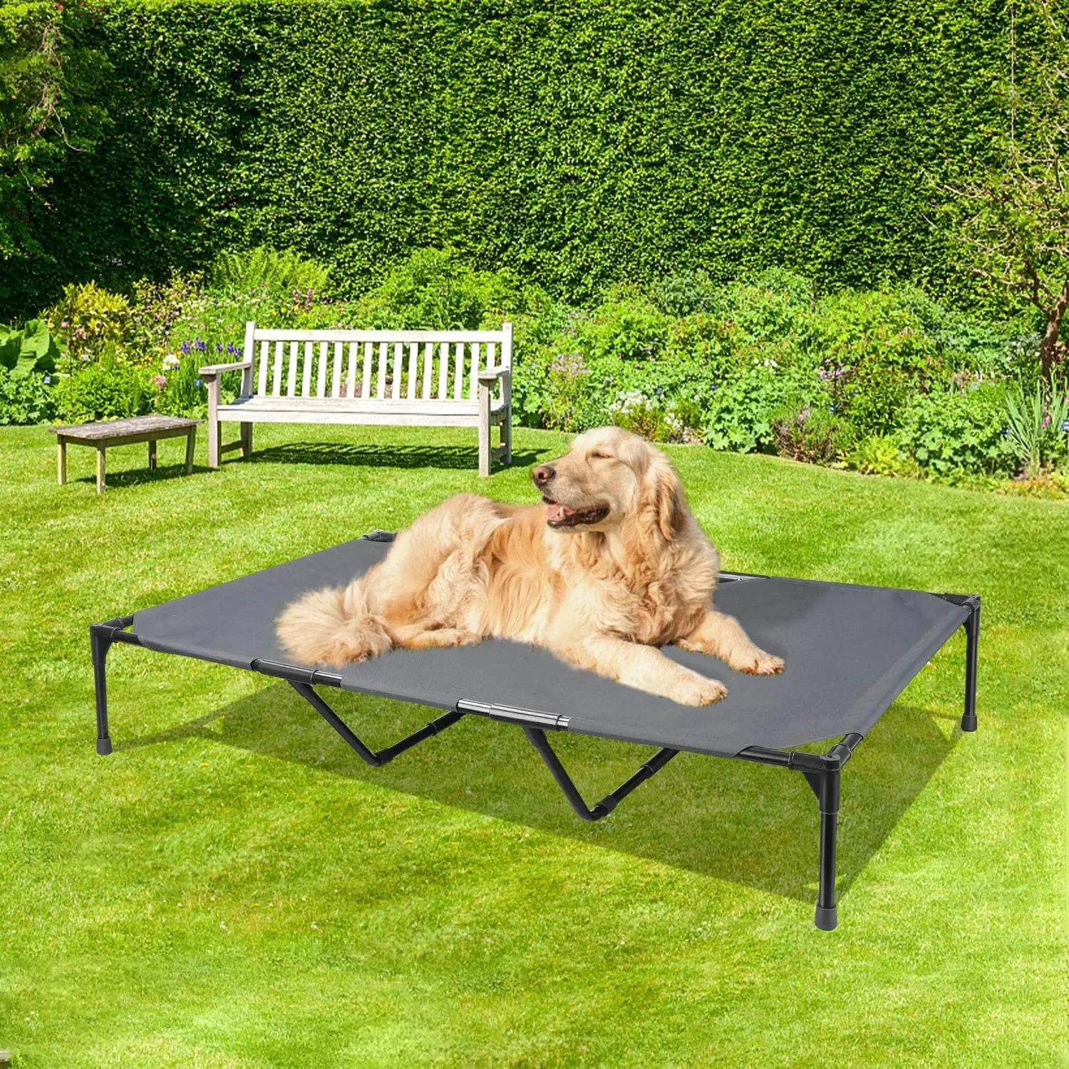 Large Elevated Outdoor Dog Bed Pets univers confort