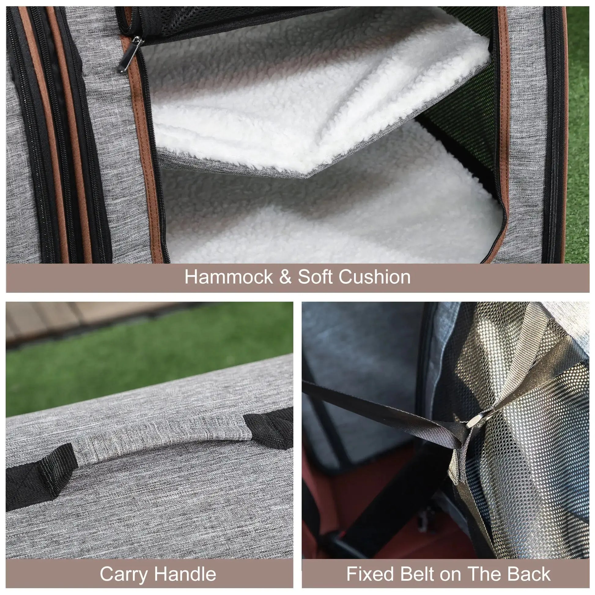 Dual Compartment Portable Cat Carrier Pets univers confort