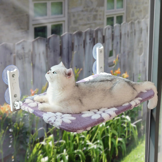 Yaning Cat Window Perch Floral Suction Cup Hammock